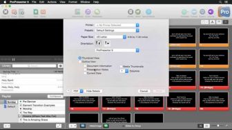 ProPresenter 6: Printing